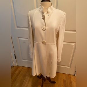White Tahari Coat, Size 12